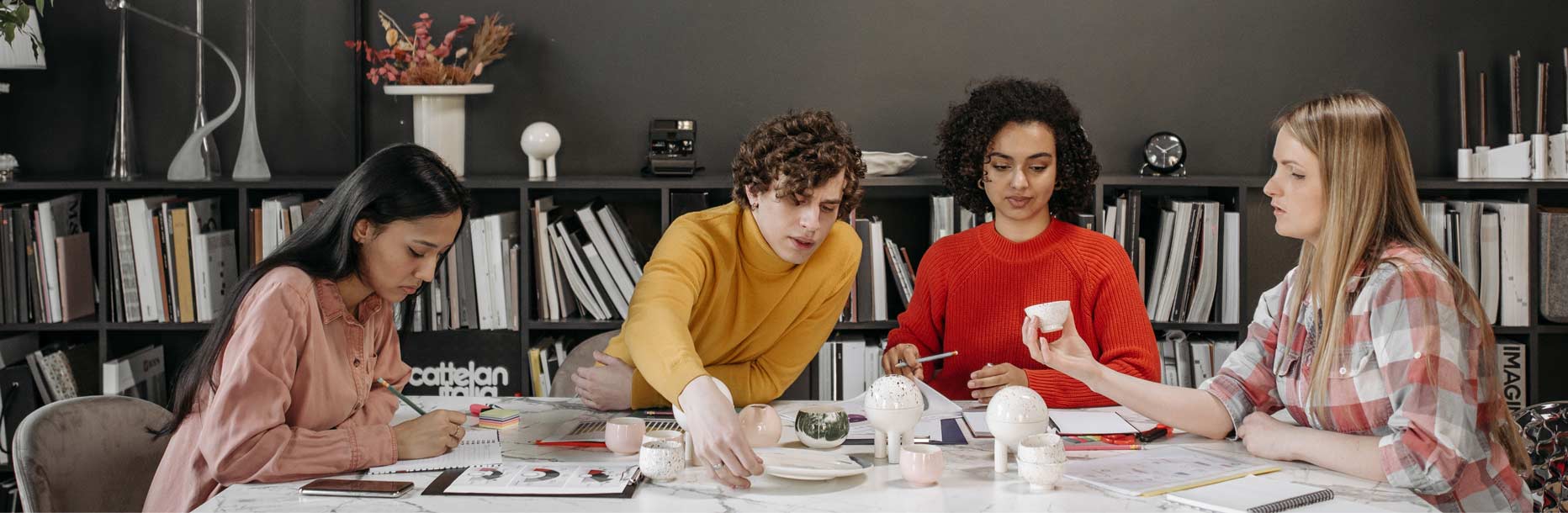 The Cognith team collaborating around a table
